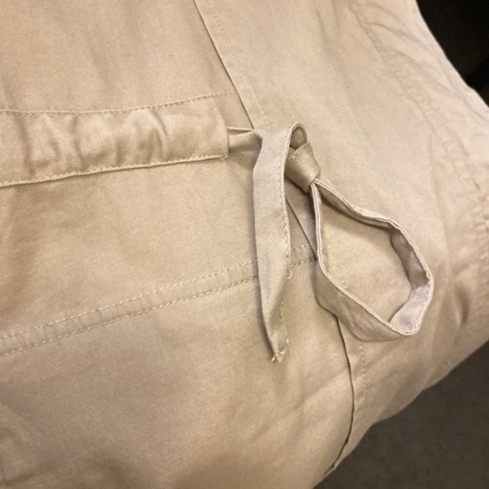 Croft & Barrow utility jacket tan lightweight 4 pockets drawstring size M - Picture 6 of 13